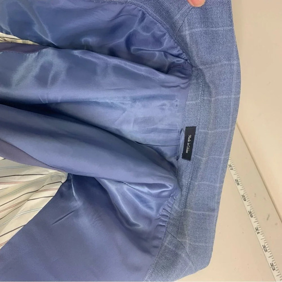 Lauren Ralph Lauren Wool Silk Blend Blue Contemporary Blazer Size 39R - Picture 11 of 14